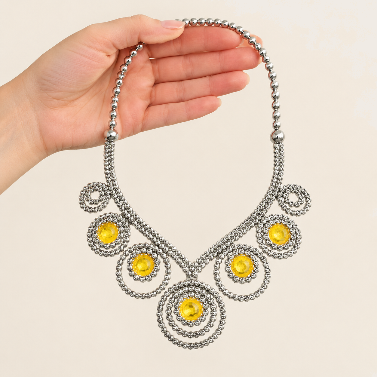 Round Gem Princess Toy Necklace