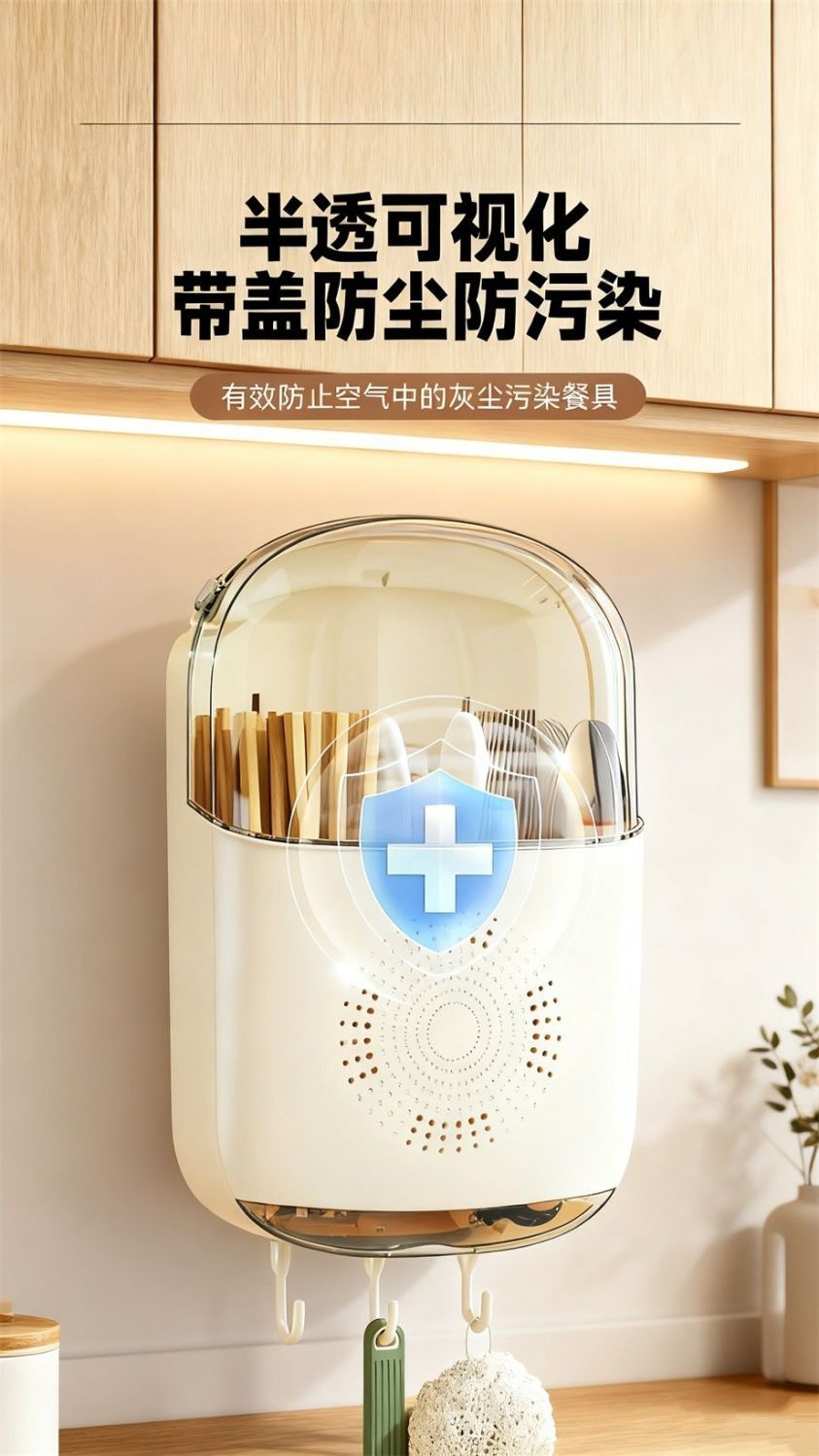Wall-mounted Kitchen Utensil Holder