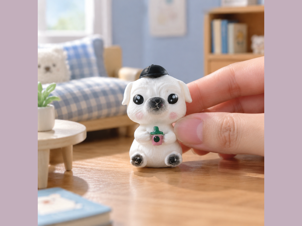 Mini Cartoon Dog Figurine · Details