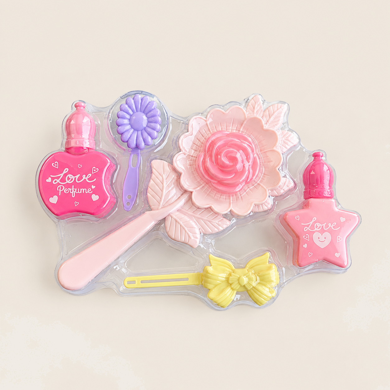Pretend Mirror Comb and Hair Accessory Set