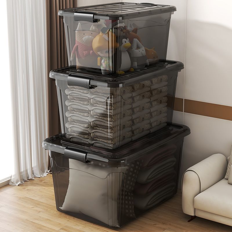 Clear Storage Box with Wheels
