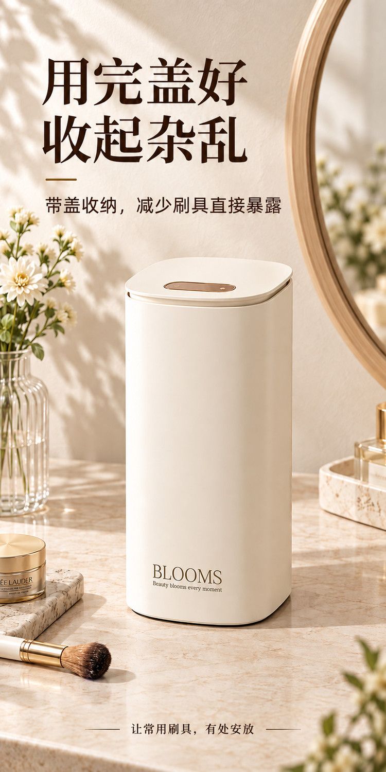 Press-up Makeup Brush Holder