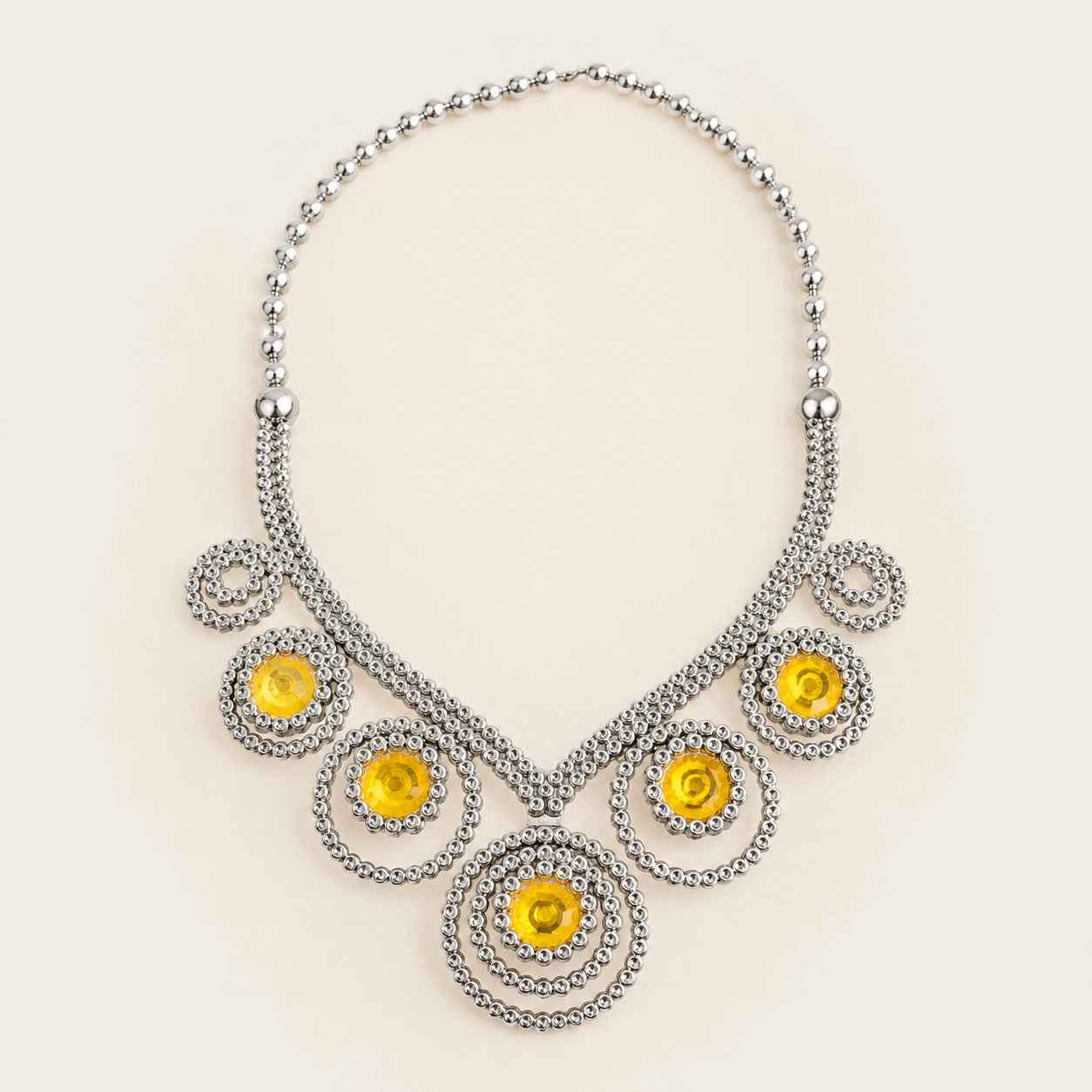 Round Gem Princess Toy Necklace