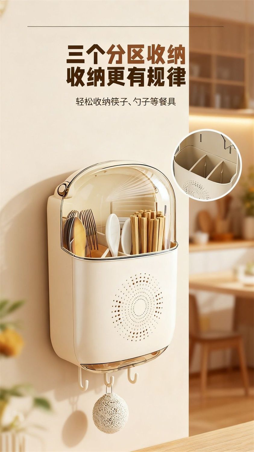 Wall-mounted Kitchen Utensil Holder