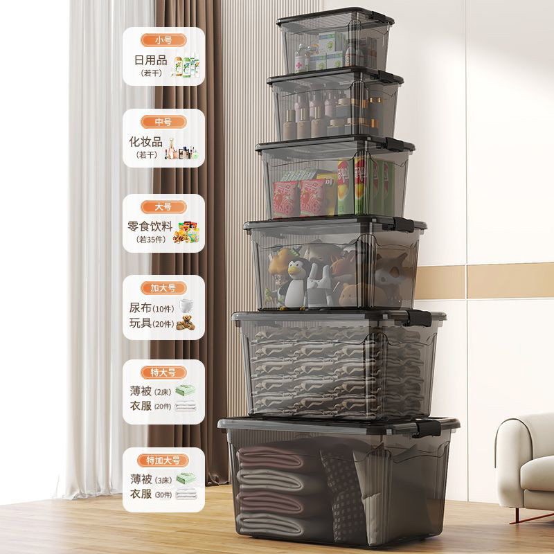 Clear Storage Box with Wheels