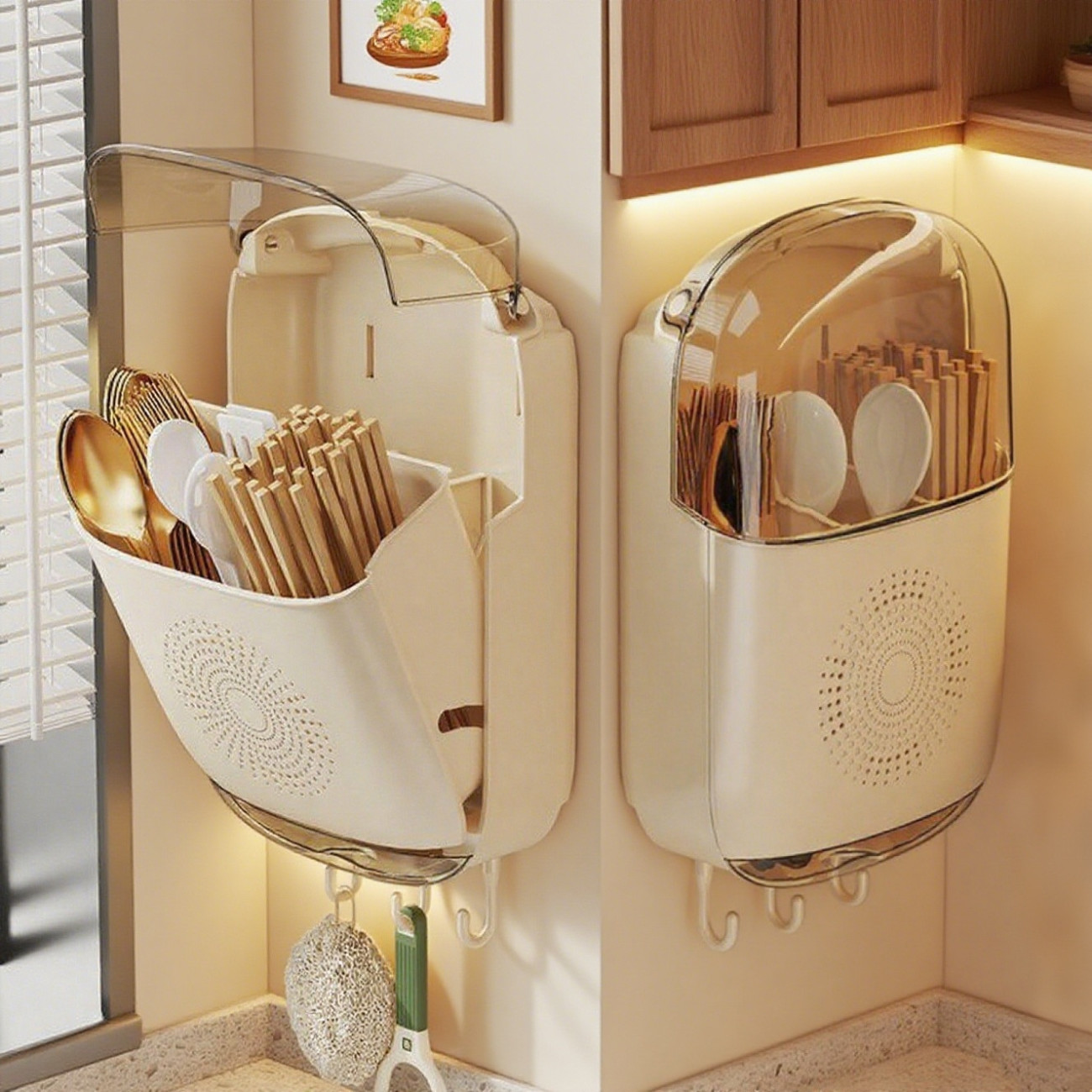 Wall-mounted Kitchen Utensil Holder