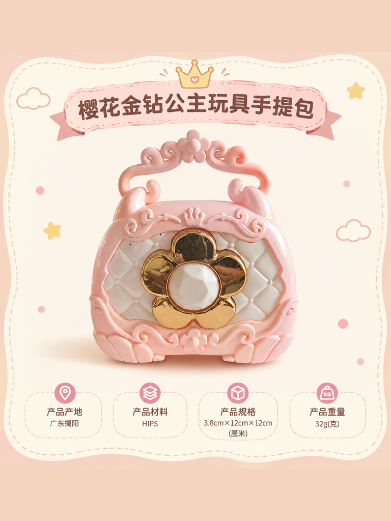 Floral Princess Toy Handbag · Details
