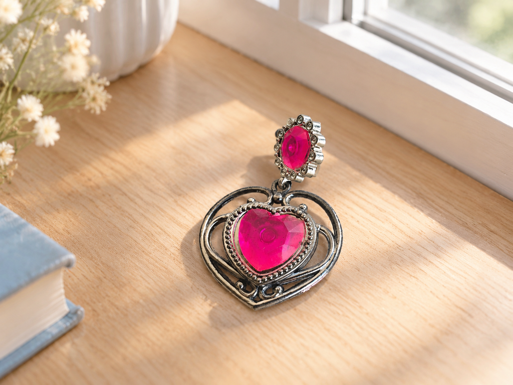 Heart Gem Princess Toy Earrings · Details
