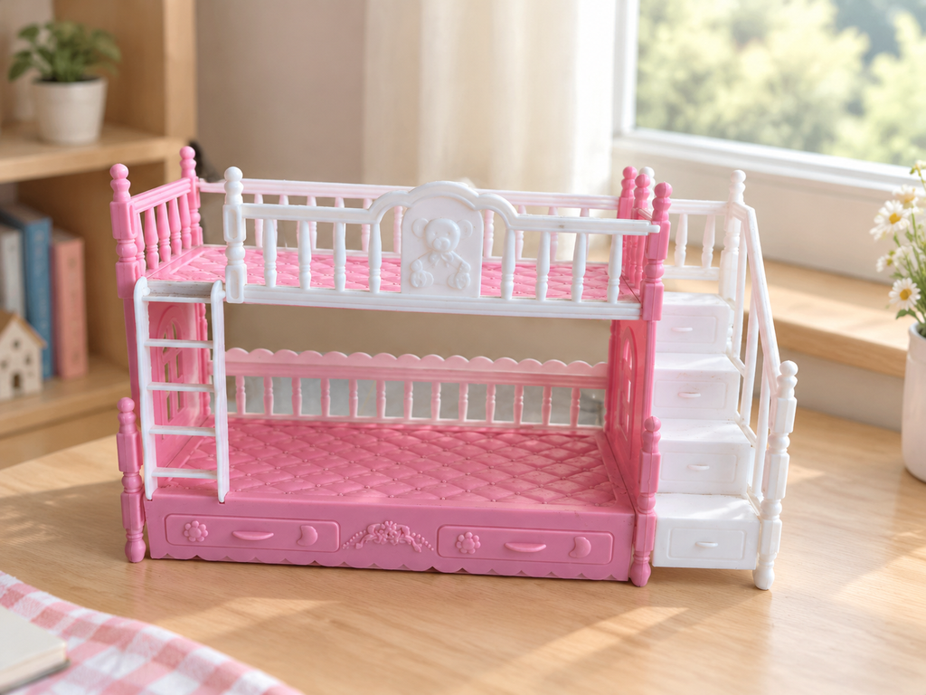 Bear Style Doll Bunk Bed Toy · Details
