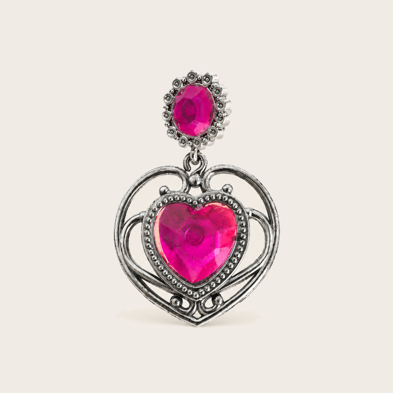 Heart Gem Princess Toy Earrings