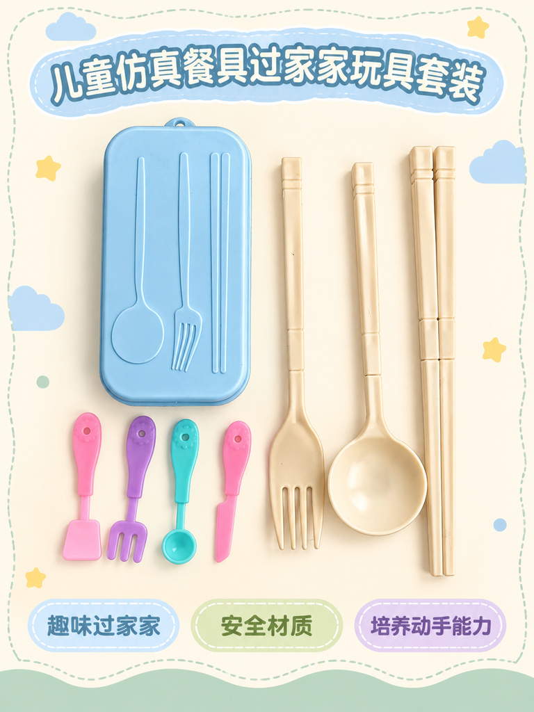 Mini Pretend Kitchen Cutlery Play Set · Details
