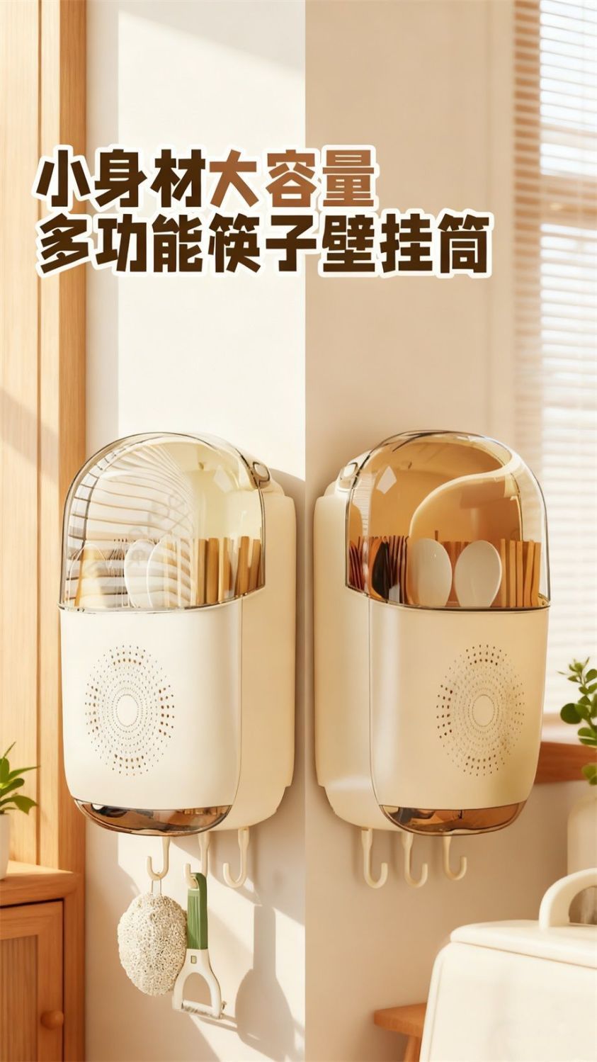 Wall-mounted Kitchen Utensil Holder