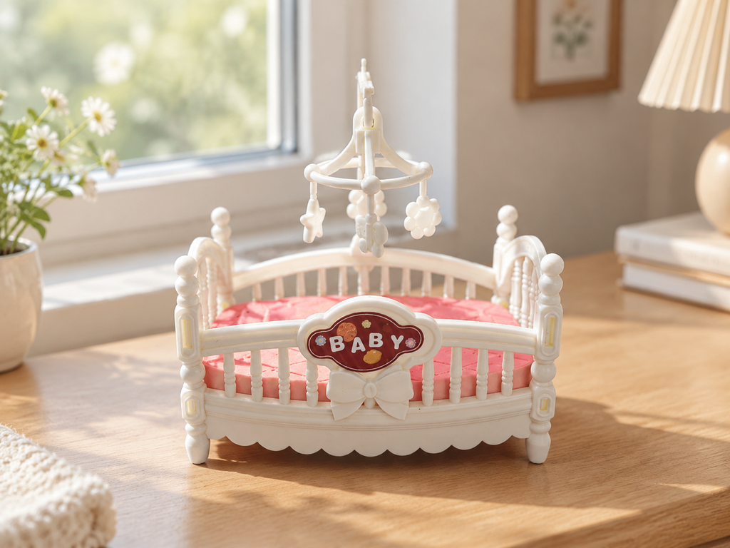 Mini Doll Baby Crib Toy · Details