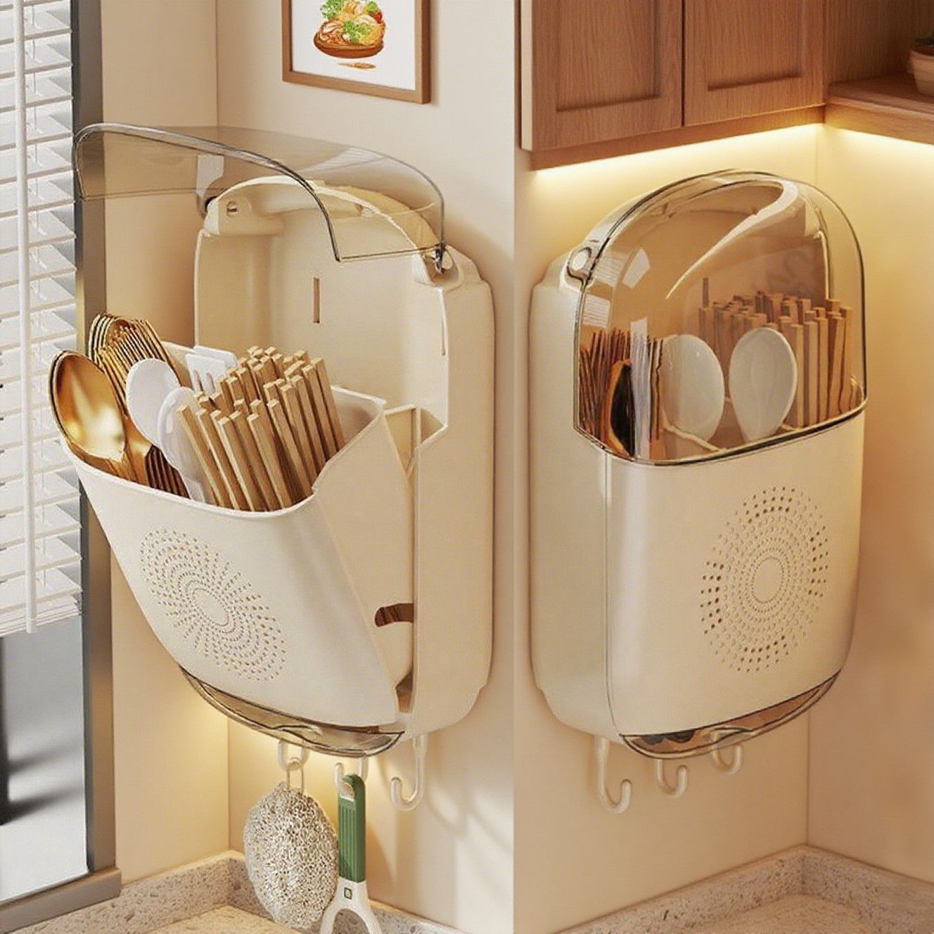 Wall-mounted Kitchen Utensil Holder