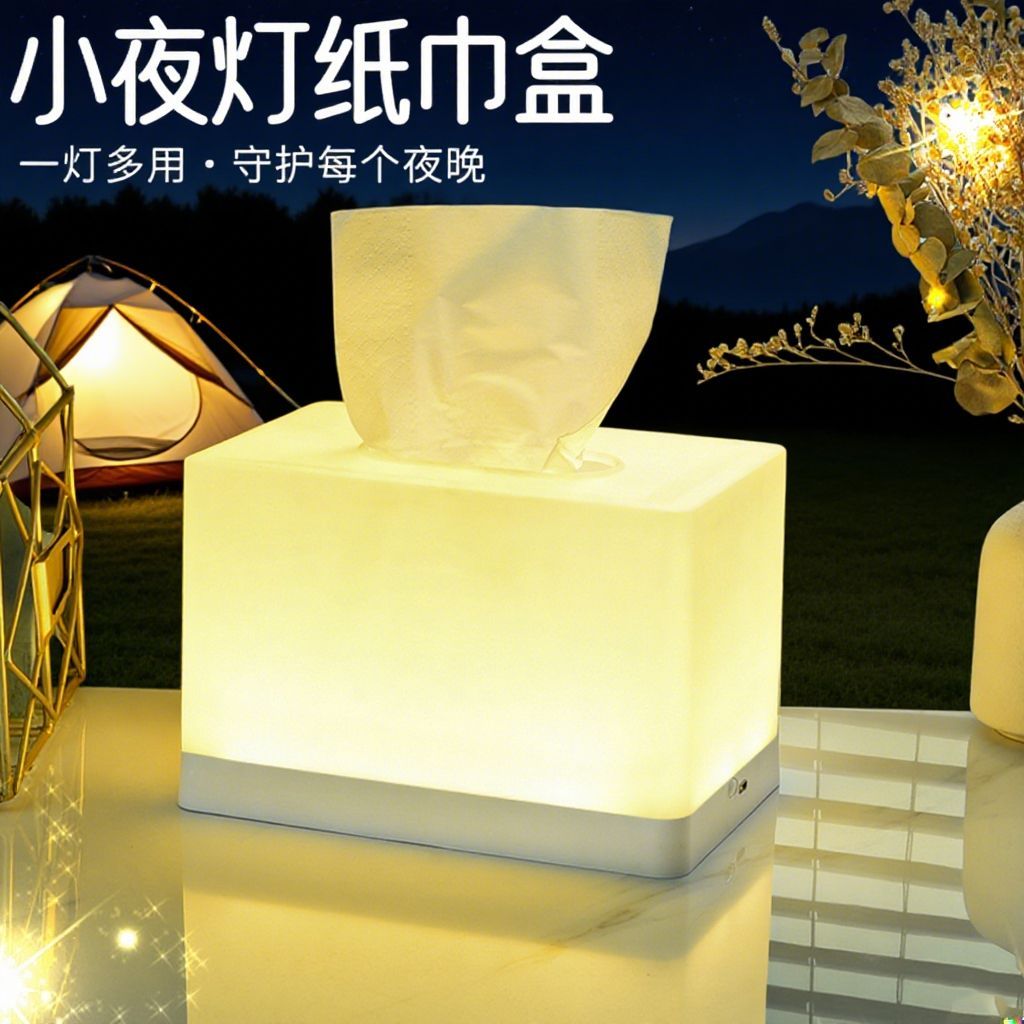 多功能夜灯纸巾盒