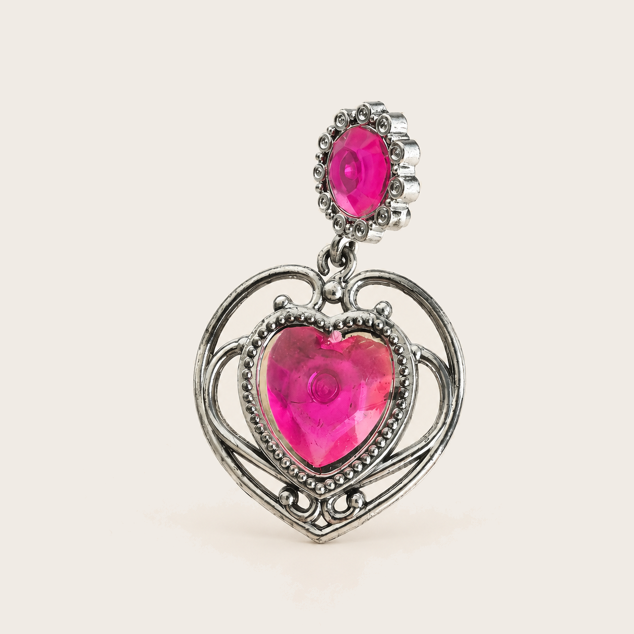 Heart Gem Princess Toy Earrings