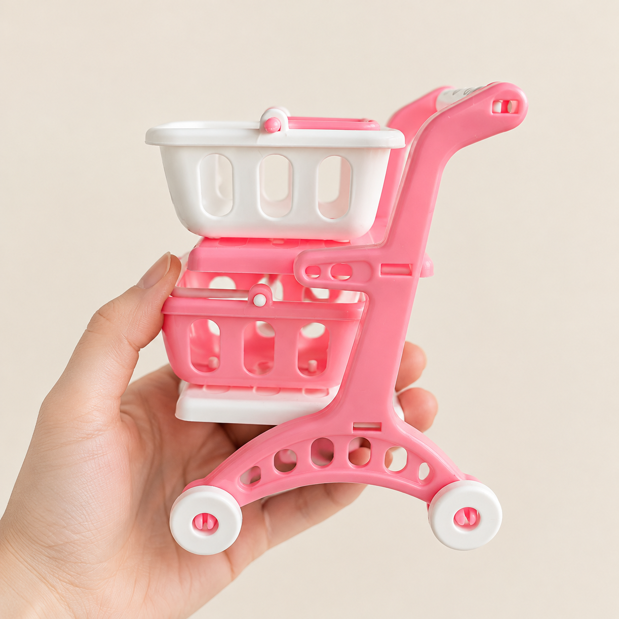 Mini Two Tier Shopping Cart Toy