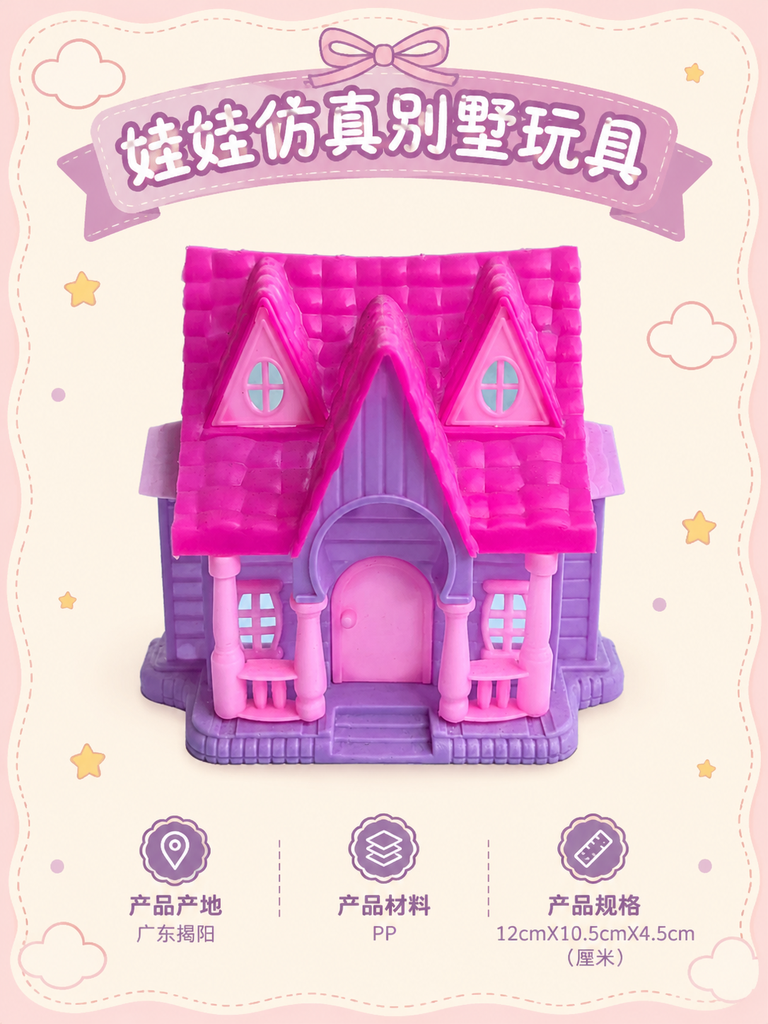 Mini Dollhouse Villa Toy · Details