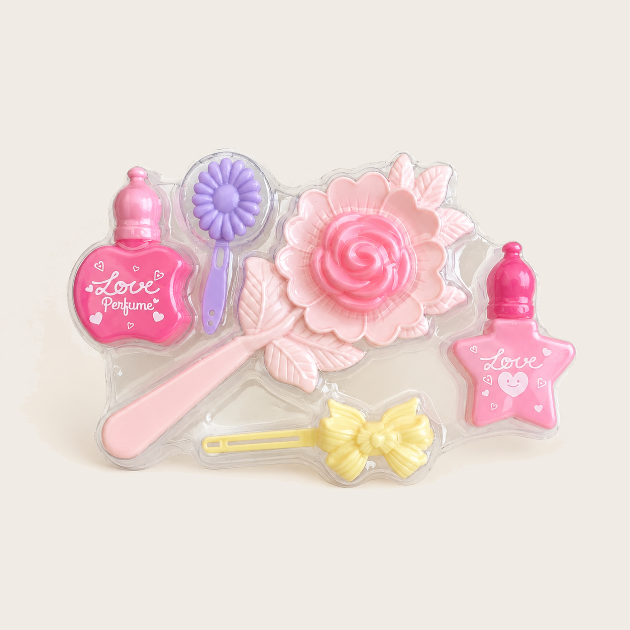 Pretend Mirror Comb and Hair Accessory Set