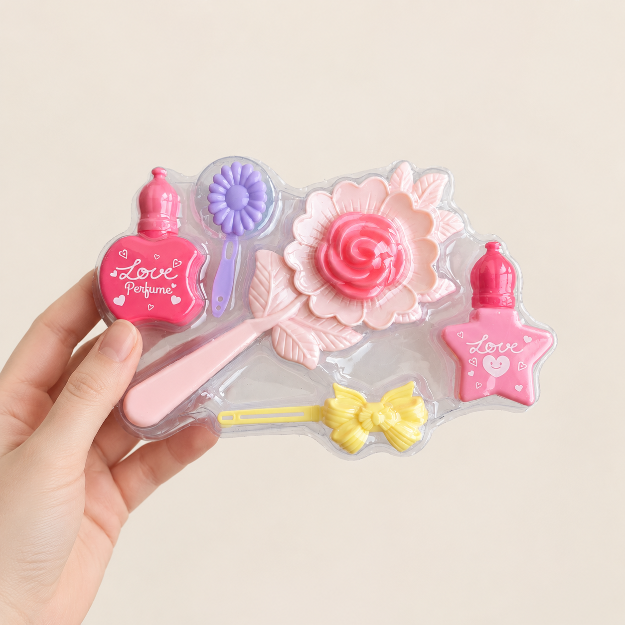 Pretend Mirror Comb and Hair Accessory Set