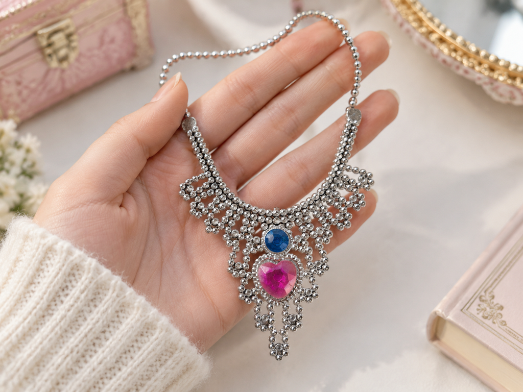 Heart Gem Princess Toy Necklace · Details