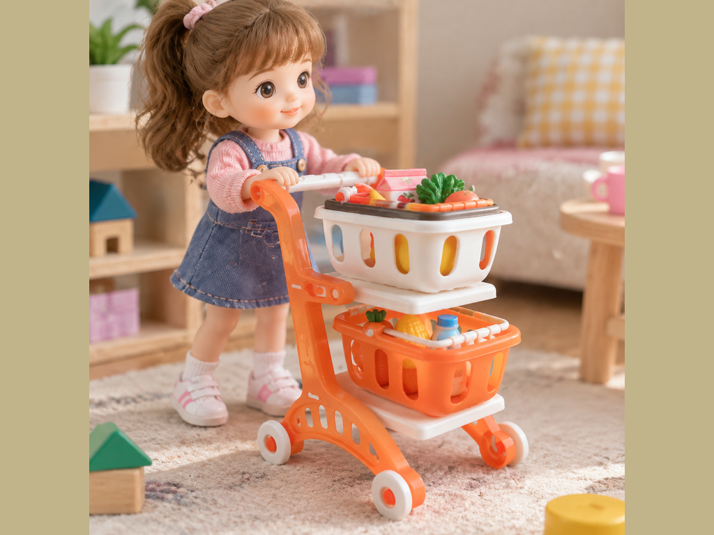 Mini Two Tier Shopping Cart Toy · Details
