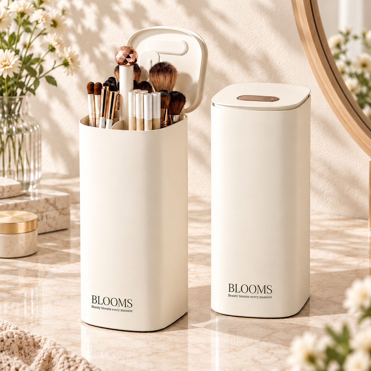 Press-up Makeup Brush Holder