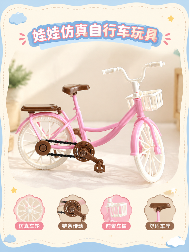 娃娃仿真自行车玩具 · 详情