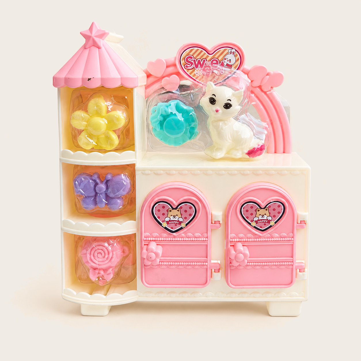 Mini Doll Dessert Display Cabinet Toy