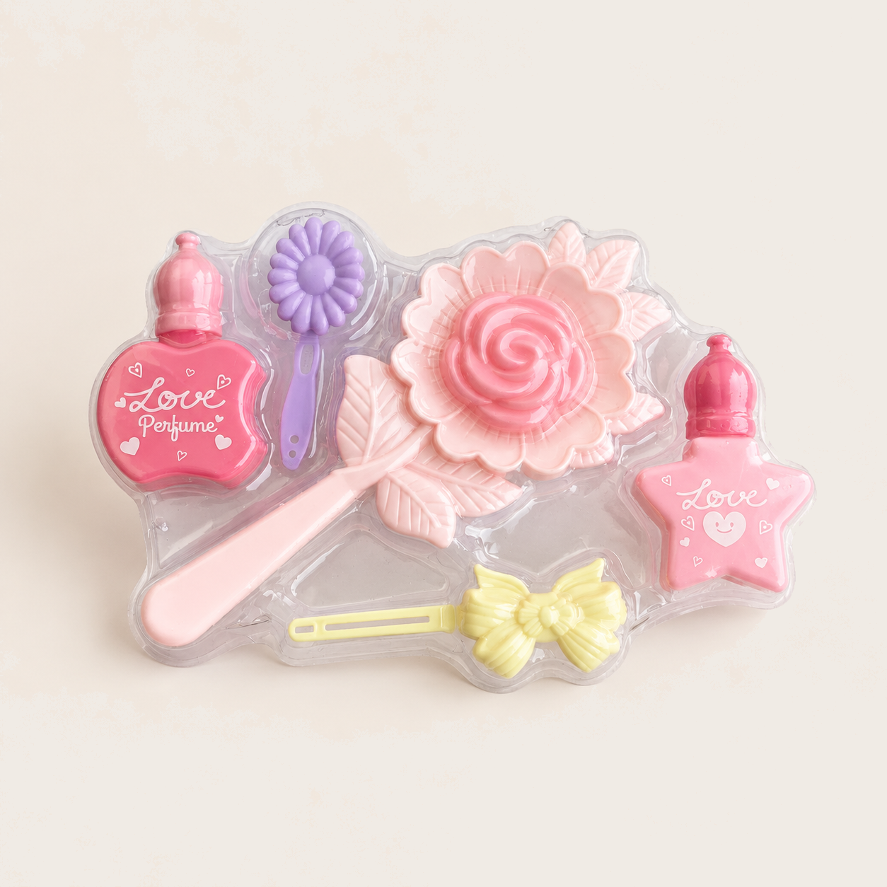 Pretend Mirror Comb and Hair Accessory Set