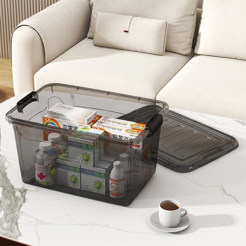 Clear Storage Box with Wheels